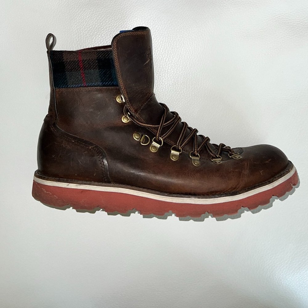 Offers Welcomed! Cole Haan Air Hunter Hiker Brown Leather Plaid Boots, Men's 9